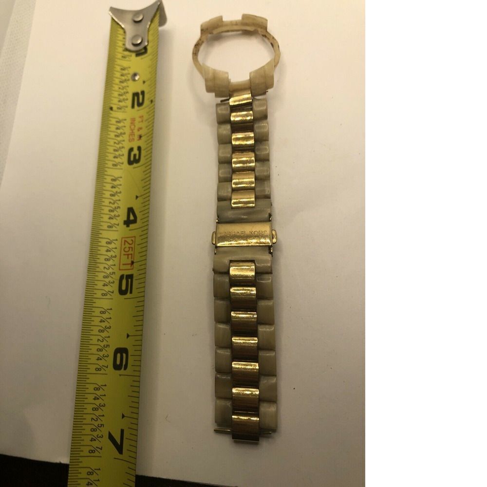 Michael Kors Watch Parts Band 20mm Case 36mm Crystal 2tone Plastic Links PY339